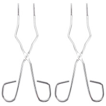2X Crucible Tongs Melting Dish Stainless Plier Holder Handle 23cm