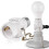 2 Outlet Light Socket Adapter,E26 Bulb Socket to Outlet Splitter,Convert Medium Screw Socket Into A Socket 2 Outlets 8pc 3