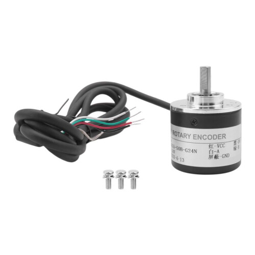 4X Rotary Incremental Encoder 38S6G5-B-G24N AB 2-Phase Connection 50P/R 5-24V Solid Shaft  Open Collector NPN Output 1