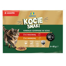 KATTEFODER PULLED MEAT OKSEKØD LAM 4*85G POSER