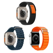3x Urrem til Apple Watch Ultra/Ultra 2 42/44/45/49mm SE 5-9