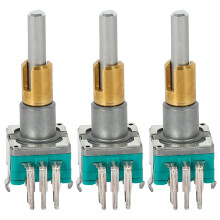3X EC11EBB24C03 Dual Axis Encoder with 30 Positioning Number 15 Pulse Point Handle 25mm