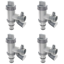 4X Zwembadslangadapter, Zwembadslanghouder en Plunjerventiel, Zwembadvervangingsonderdelen voor Bovengrondse Zwembaden,B