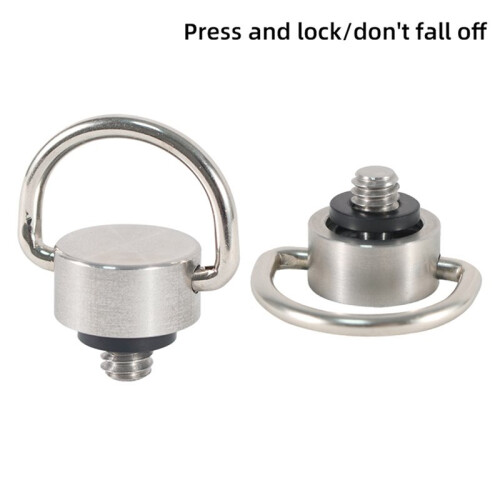 2X Dslr 1/4 Strap Camera Screw with D Ring Mount 1/4 Inch Quick Release Plate Screw Adapter 2