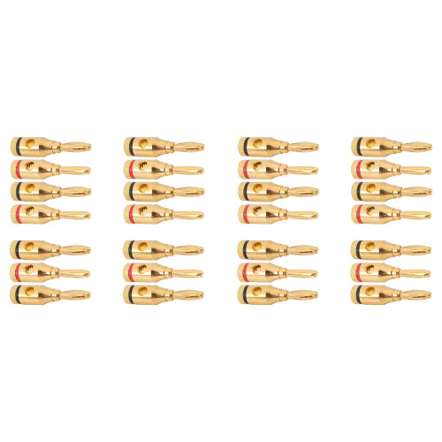 14 Pairs, Open Screw Banana Plugs for Speaker Cable