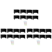 24 Pack Desk Dividers for Students, Waterproof Plastic Study Carrel Divider, Privacy Classroom Shield Black