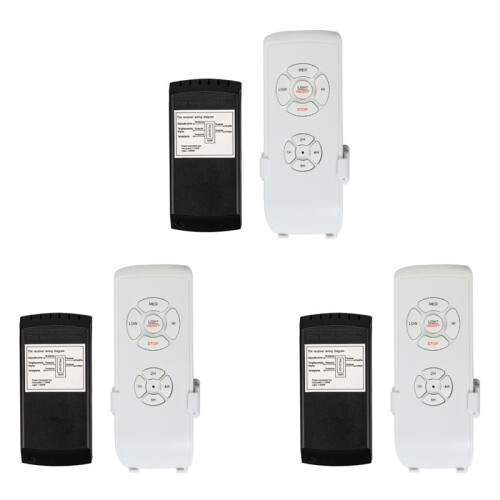 3X Ceiling Fan Remote Control Kit,Small Size Universal Ceiling Fans Light Remote, Light,Timing Wireless Control 110v