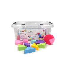 Magnetiske Tangram-klodser - Magisk stor Tangram 100 stk.