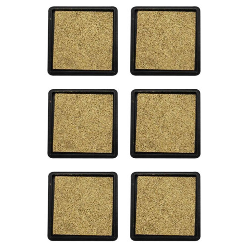6X Ink Pad Stamp Pad for Wedding Letter Document Gold