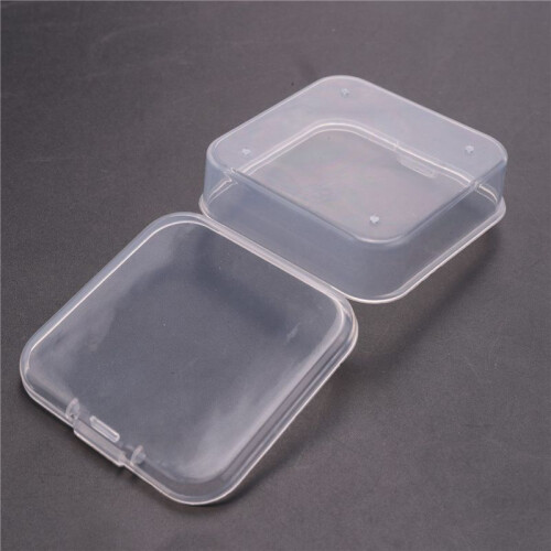 2X Small Clear Plastic Beads Storage Containers Box with Hinged Lid for Accessories,Crafts,Learning Supplies,Screws 2