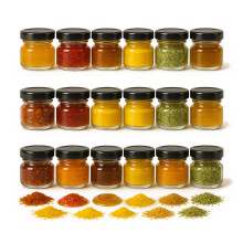 100x glas 30 ml med låg honning marmelade krydderier gave bryllup krydderurter syltetøj