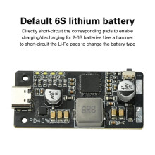 2X 2-6S PD 45W 2S 3S 4S 5S 6S Lithium Battery Charger Discharger Module Li-Ion/LiFePO4 Batteries Charger TYPE-C USB