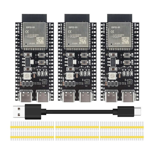 6PCS ESP32 S3 Development Board with 2.4G WiFi BT Module ESP32-S3-WROOM-1 N16R8 MCU and 50CM Type-C Cable 1