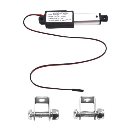 2X Micro-Type Linear Actuator,1In Stroke,90N/20.3lb,Speed 9.5mm/S Electric WaterproofActuator Motor LinearActuator 12V 2