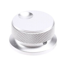 2pcs 38X20mm All Aluminum Alloy Solid Knob Embossed Potentiometer Audio Amplifier Volume Knob Silver