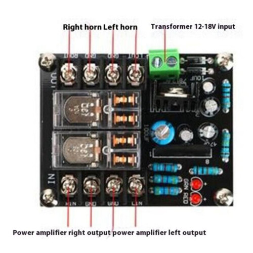 2X UPC1237 Speaker Protection Circuit Board with Startup Delay and Direct Current Protections for Amplifiers AC12-18V