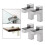 8Pcs Solid Metal Adjustable Wood/Glass Shelf Bracket Wall Mount, Brushed Silver 2