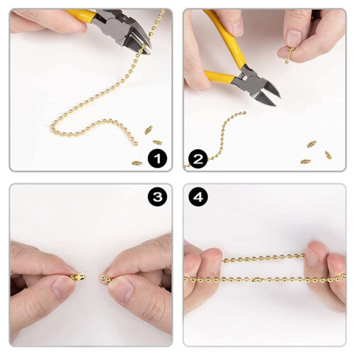 12Pack Ceiling Fan Light  ZE-109 Fan  Ceiling Pull Chain  Replacement (Brass) 2