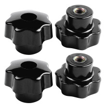 10 pieces Black star grip knobs, female thread diameter 8mm, diameter 40mm