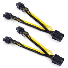 2X EPS CPU 8 Pin Bis 2-Port PCIe 8Pin Dual PCI-E 6 + 2 Pin Y Splitter Miner GPU Grafik Karte Netzteil Kabel 18AWG 20CM