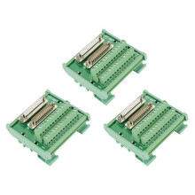 3X DB25 DIN Schienen Montage Schnittstellen Modul Stecker / Buchse Breakout Board