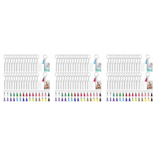 Sublimation Schlüsselbund Rohlinge Bulk, Satz Von 90 Sublimation Schlüsselbund Rohlinge Set mit Quasten