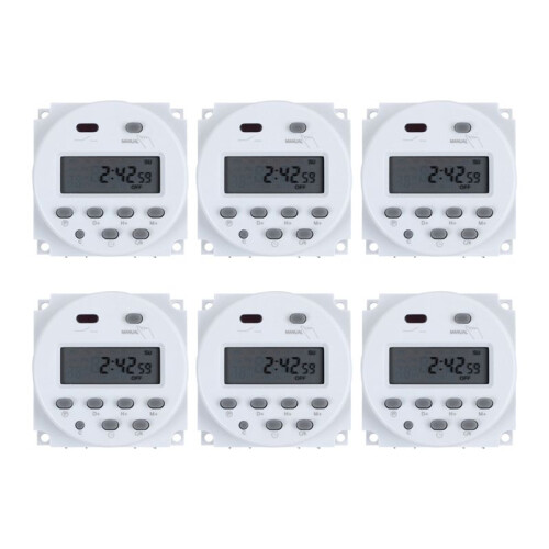 6X  12V Digital LCD Power Programmable Timer   Relay 16A Amps
