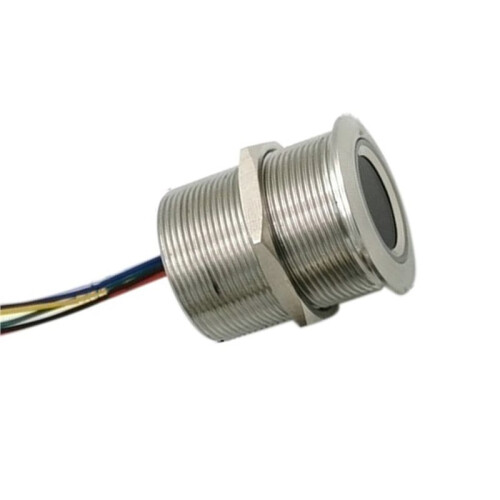 2X R503 Circular Round RGB Ring Indicator LED Control DC3.3V MX1.0-6Pin Capacitive Fingerprint Module Sensor, 32Mm 2