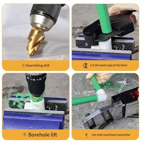 9pcs 20/25/32mm Step Drill Bit with Limit Swivel  PPR Lifting Cone Drill Bits for Water Pipe Reaming 1