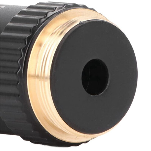 2X Biological Microscope Lens, 195 Achromatic Black Objective Lens 100X Oil High Power Objective Interface 20.2mm Thread 2