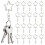 100Pc Star Shaped Spring Snap Keychain Clip with Chain Hanging Buckle and Open Jump Ring 2