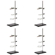 4X Laboratory Grade Metalware Support Stand, Cork Lined Burette Clamp with 8 Retort Ring (2inch,3inch Dia)