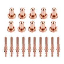 10Pcs 9-8210 Plasma Nozzle 10Pcs 9-8215 Plasma Electrode Fit for Thermal Dynamics SL60/SL100 Cutting Torch Consumables