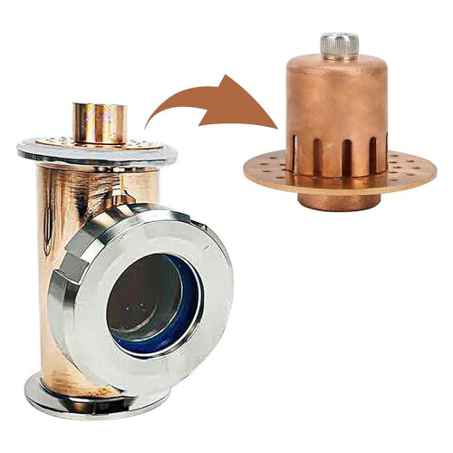 2X Placa de Bolha de Cobre de 2 Polegadas (OD54mm) para Coluna de Refluxo de 2 Polegadas, Conjunto de Destilação de Coluna de Vidro Doméstico 1