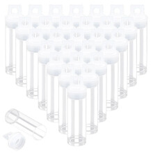 30pcs Clear Tube Bead Containers, Plastic Storage Tubes with Caps Organizers Bottle Container Set for Beads, Bath Salt