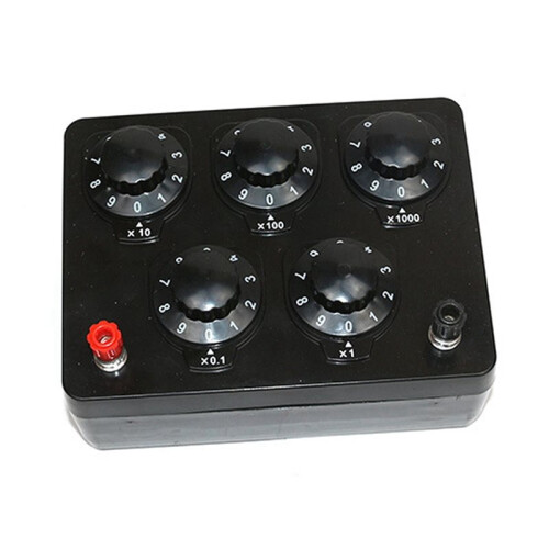 3X Black Resistance Box Variable Decade Resistor Resistance Box 0-9999.9 Ohm Physical 2