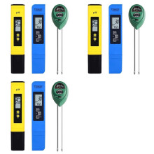 Paquet de 9 PH-Mètres TDS PPM et 3 en 1 Testeur de PH Du PH / EC Kit Numérique pour la Maison, le Jardin, la Pelouse, la Ferme