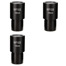 3pcs 10X Microscope Eyepiece Wide Angle Optical Lenses Adapter Field 18mm Professional Ocular Lens Standard