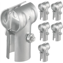 24 Pcs End Rail Clamps 1-3/8Inch Pipe Chain Link Fence Galvanized Steel T Clamps, Chain Link Fence Parts