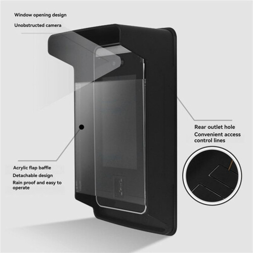 2X Waterproof Rain Protector Outdoor Rainproof Cover Protection Access Control Keypad Doorbell Card Reader Sun Shell 1