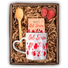 Gave til Valentinsdag og Kvindernes Dag sæt kop med te chokolade boks