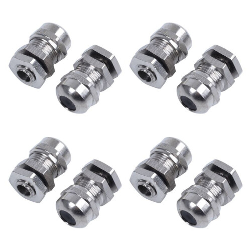 8 Pieces M8 Waterproof Disengagement Cable Gland for 2-5mm Cable Wire