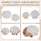 45 PeçAs Natural Sea Shell  Branco, Conchas de Vieira de 4-4,7 Polegadas para Artesanato DIY, Servir Comida, Assar e Mais 10