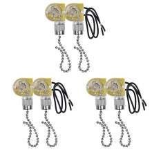 Interruptor de Luz de Ventilador de Techo Zing Ear ZE-109 Interruptor de Luz de Dos Cables con Cables de Tracción para Lámparas de Ventiladores de