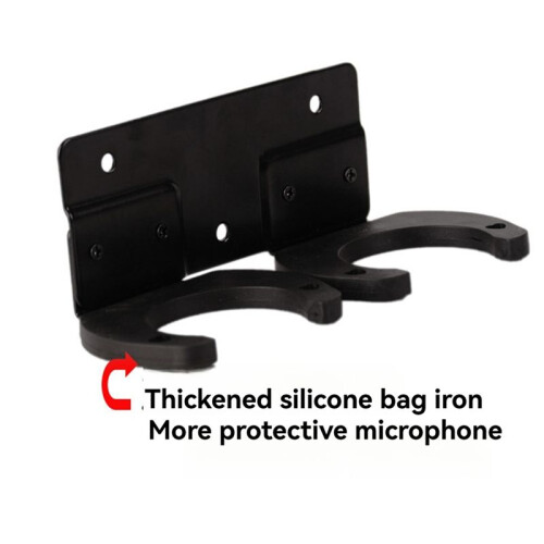 2X Supporto per Microfono, Supporto per Microfono Wireless per Supporto per Microfono, Supporto per Microfono A Parete, Clip per Gancio Doppio, 1