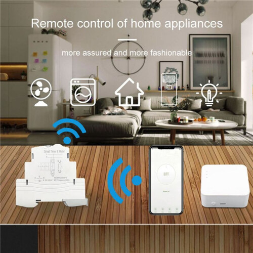 6X ATMS 1602Z   16A Din Rail 1P Remote Control Timing   Wireless  220V Timing 2