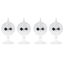 4X Clear Solar Power Radiometer Sun Light Vanes Glass Radiometer Science Educational Light Mill