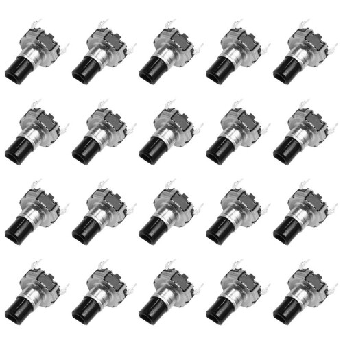 20Pcs EC12D1524403 Car Navigation CD Volume Encoder with Push Button  EC12 Round Type 30 Position 15 Pulse