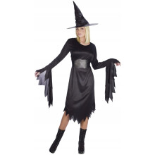 Kostumeudklædning Mørk heks Heksetroldkvinde Halloween Karneval XL