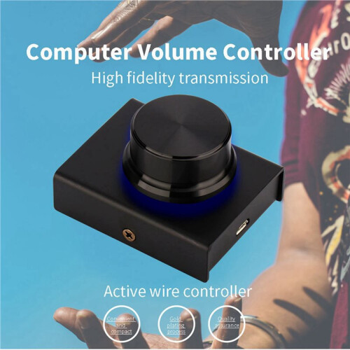 2X USB Computer Volume Controller Multimedia PC Speaker External Audio Volume Control Adjust Knob 2